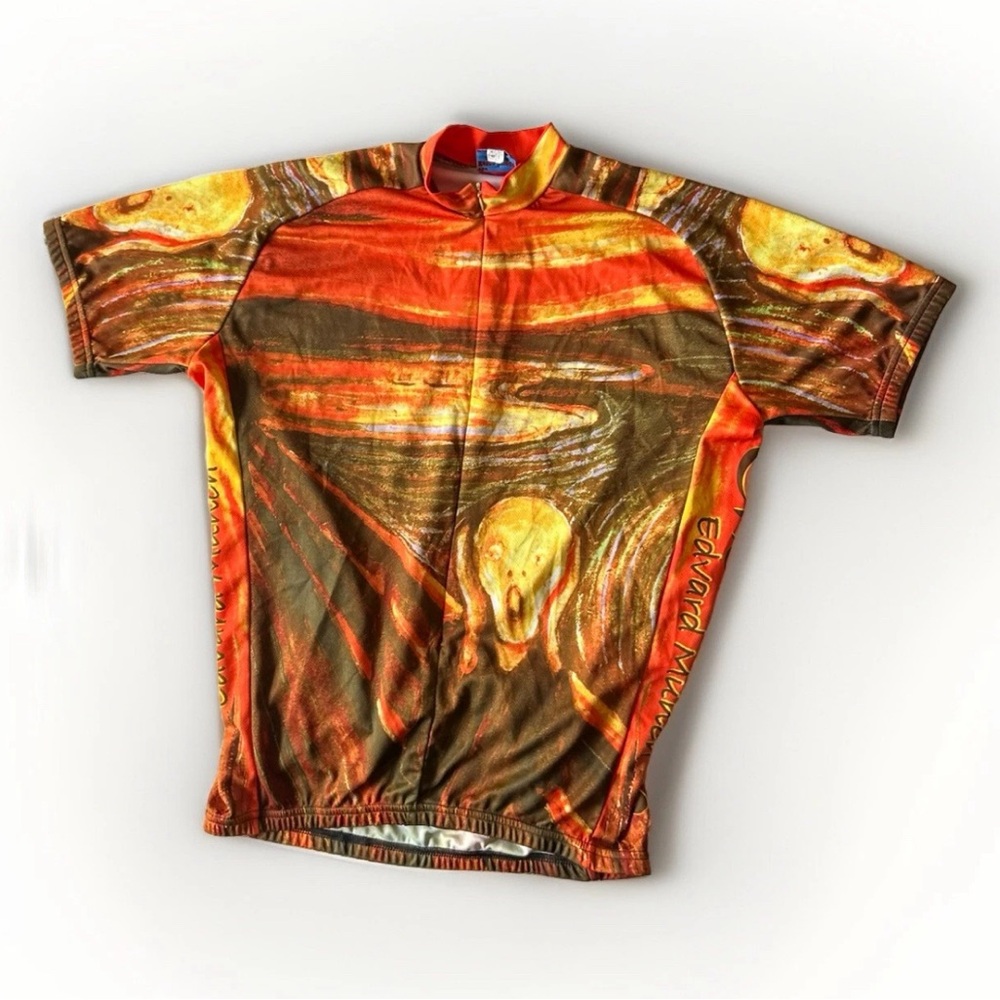 Vibrant Vintage Art Print Cycling Jersey